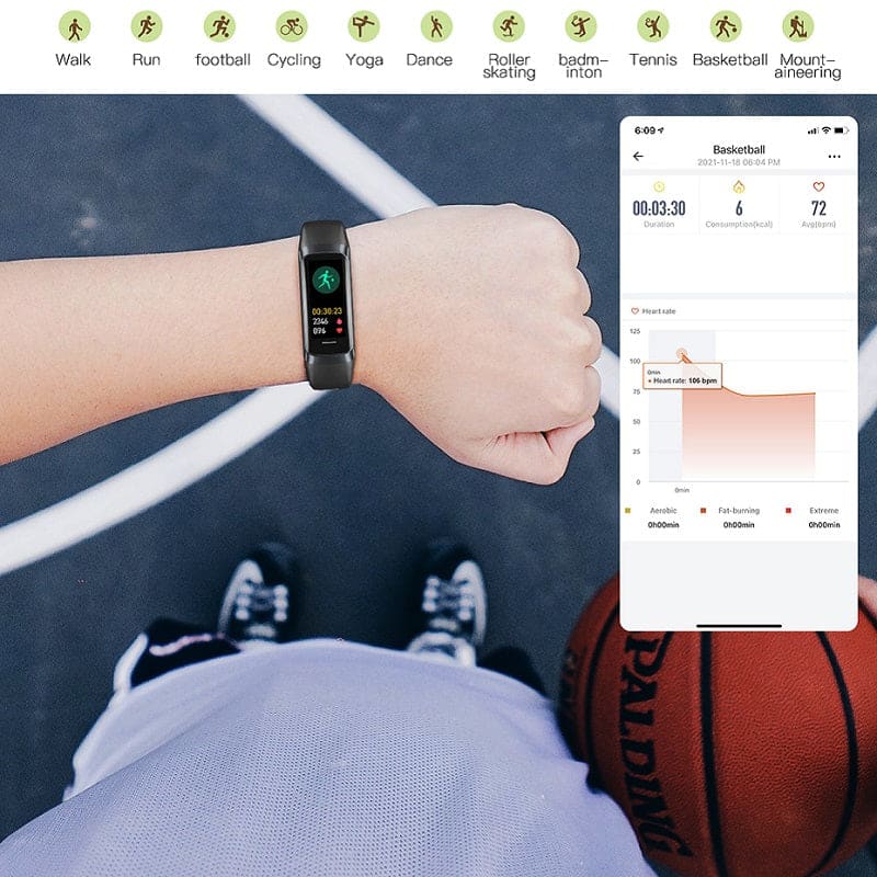 Montre Bracelet Connectée Sport Santé Etanche | Lilikdo