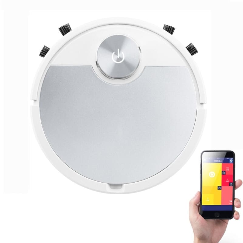 Aspirateur Robot Laveur Connecté 4 en 1 Argent | Lilikdo