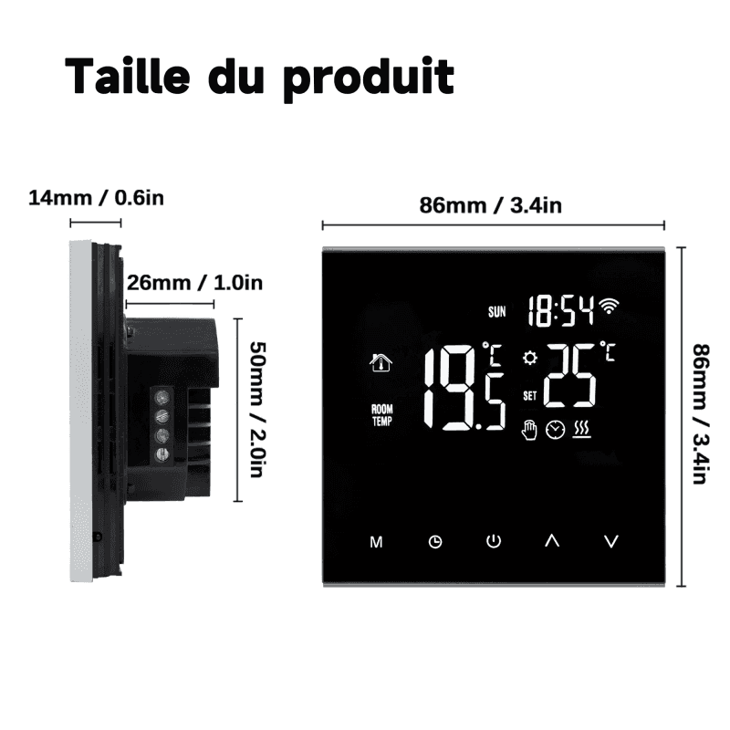 Thermostat Programmable Connecté Wi - fi à Ecran Lcd