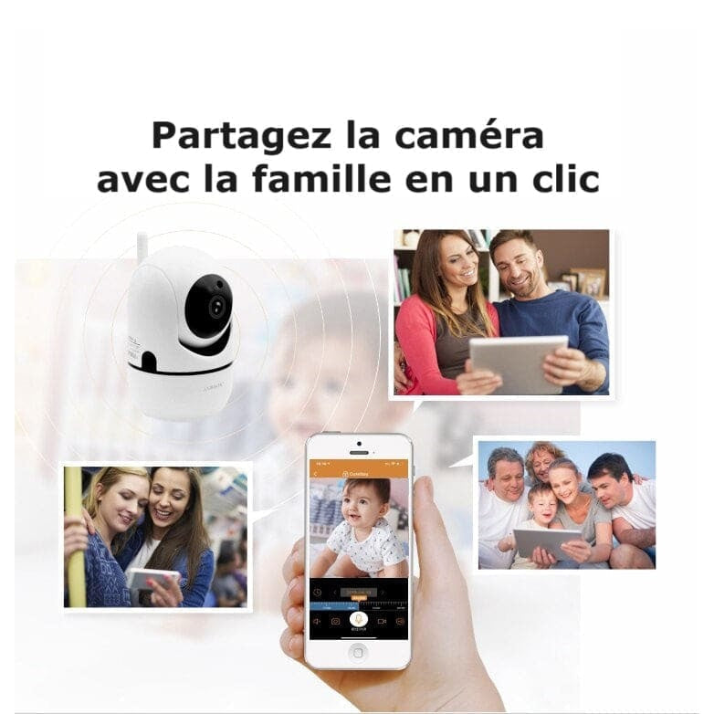Caméra de Surveillance Ip Wifi Full Hd Intérieure Rotative
