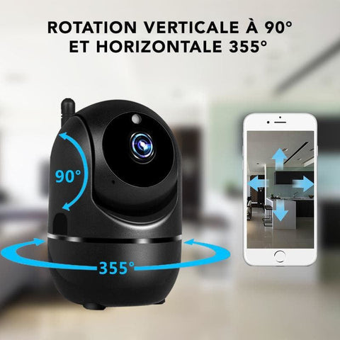 Caméra de Surveillance Full Hd Wifi Intérieure Rotative 360°