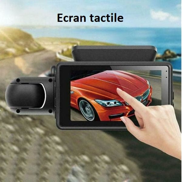 Dashcam / Double Caméra Embarquée Avant Arrière pour Voiture avec Ecran  Tactile