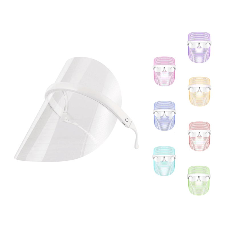 Masque de Luminothérapie Visage Led 7 Couleurs Rechargeable