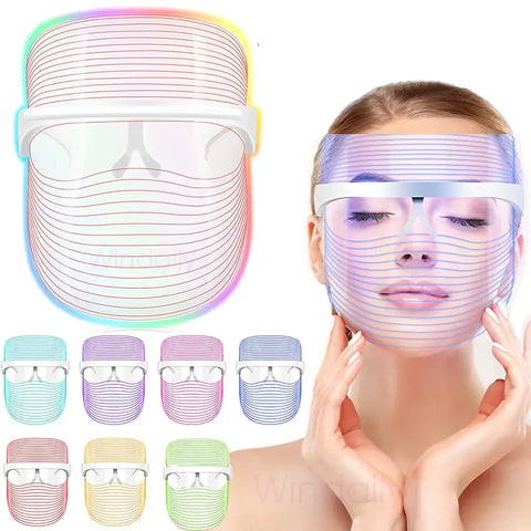 Rechargeable 7 Color Led Light Therapy Visor Mask