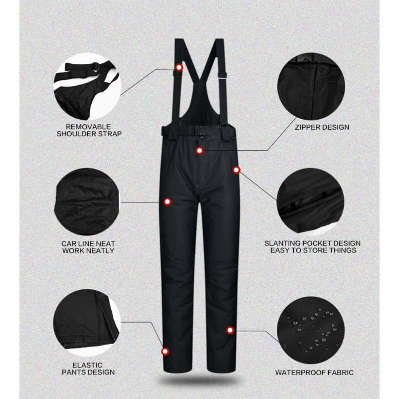 Pantalon de Ski et Snowboard Professionnel à Bretelles