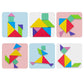 Puzzle Tangram Montessori Magnétique En Bois | Lilikdo