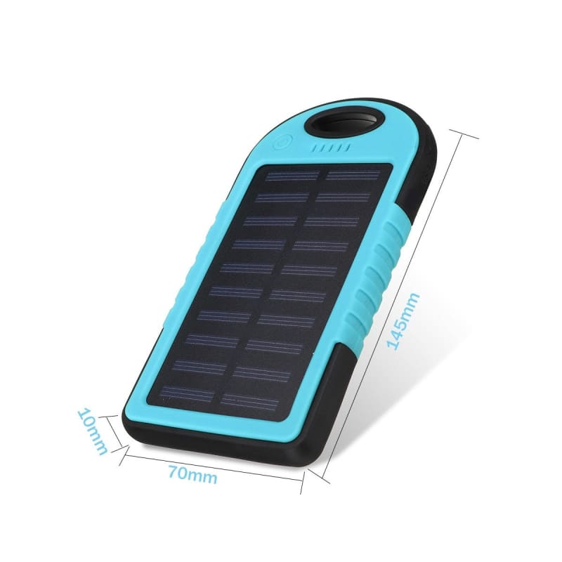 MINGJIA 50000mAH Batterie Externe Solaire LED Batterie Solaire Portable  étanche 2USB (Bleu)