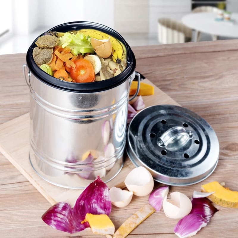 Composteur De Cuisine 3l Avec Filtre à Charbon Actif