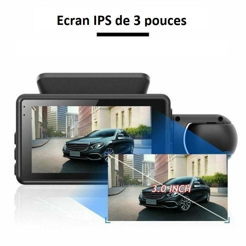 Dashcam: Rétroviseur double caméra de sécurité voiture avec Camera