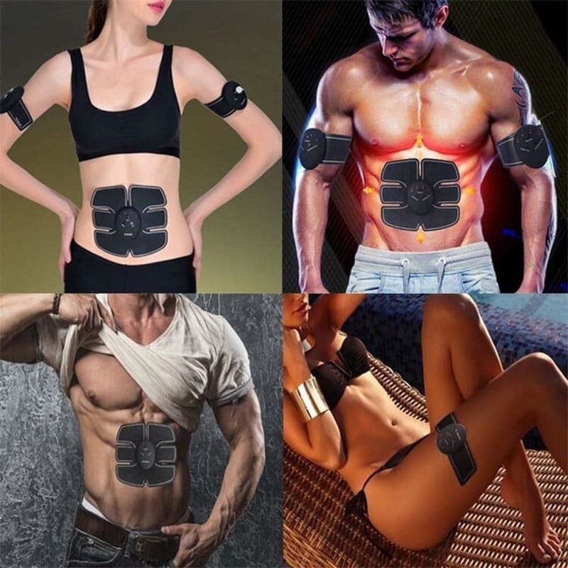 Stimulateur Musculaire EMS Abdominal - 8 Modes 19 Niveaux, Rechargeable USB, Pour Abdo/bras/jambes