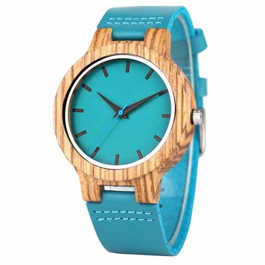 Lagon Montre à Quartz En Bois Casual Pour Homme / Femme