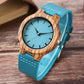 Lagon Montre à Quartz En Bois Casual Pour Homme / Femme