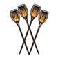 Lampe Torche Solaire Led Effet Flamme Scintillante 4 Torches