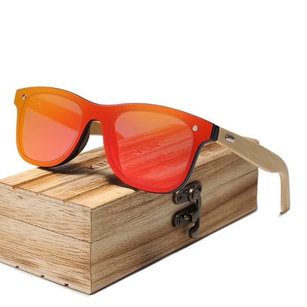 Lunettes De Soleil Wayfarer Full En Bambou Avec Verres