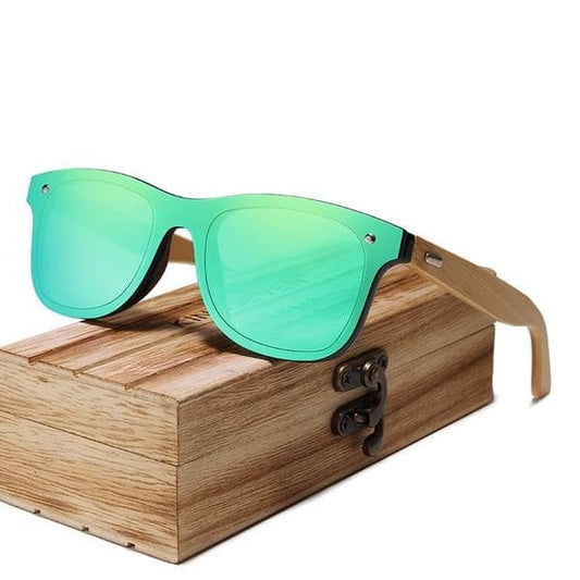 Lunettes De Soleil Wayfarer Full En Bambou Avec Verres