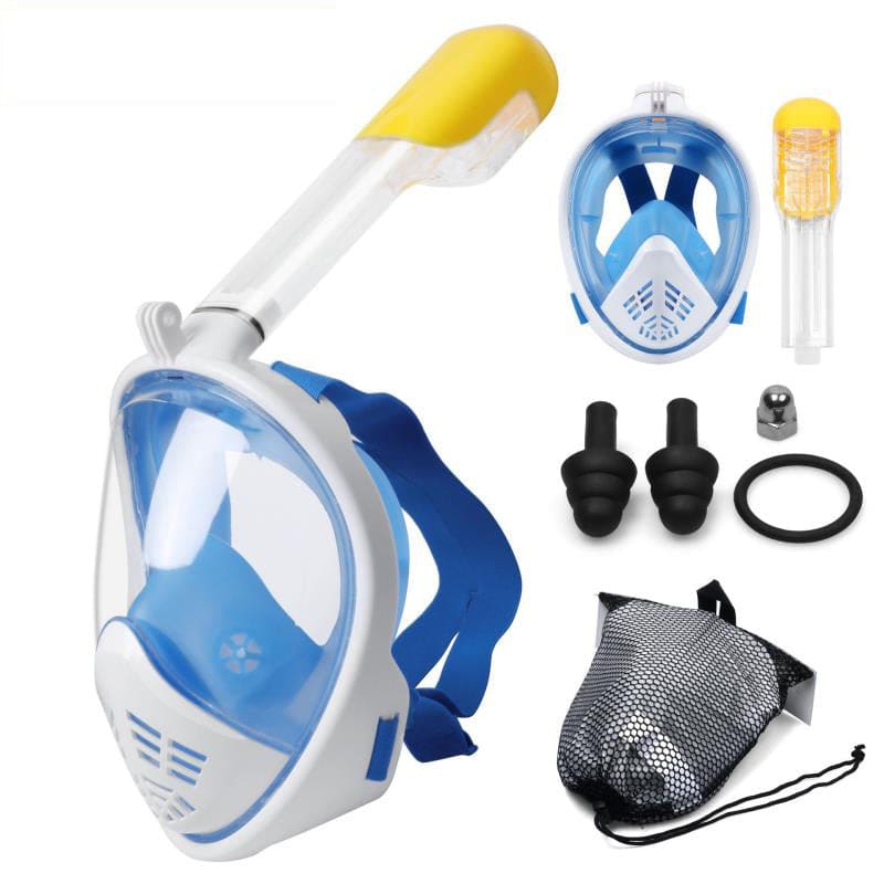 Masque anti-brouillard de Snorkeling, Masque et tuba Plein Visage 180°  Visible (L/XL), + gopro (grande remise!) - Cdiscount Sport