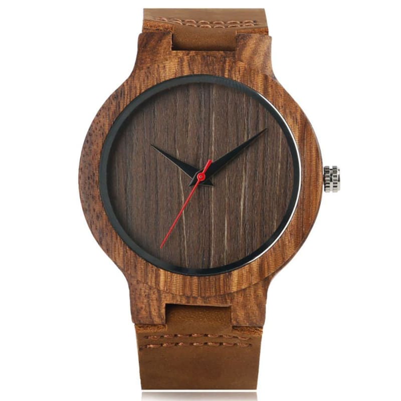 Montre à Quartz En Bois Vintage Pour Homme Ou Femme Café |