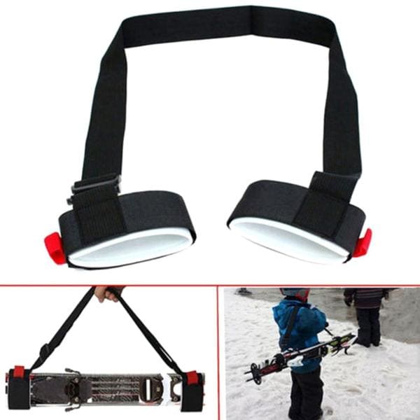 2023 - 3 Pack Sangle de porte-ski et de bâton réglable, bandoulière  porte-ski écharpe avec rembourré