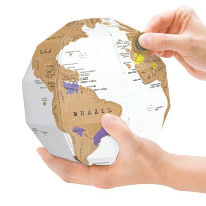 Scratch Globe - Globe Terrestre 3d à Gratter | Lilikdo