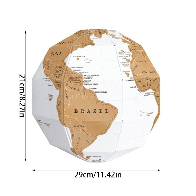 Scratch Globe - Terrestre 3d à Gratter | Lilikdo