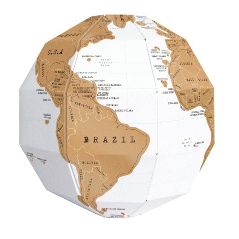Scratch Globe - Globe Terrestre 3d à Gratter | Lilikdo