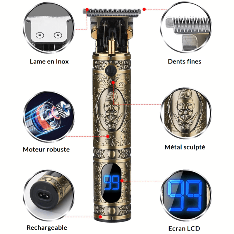 Tondeuse Electrique Professionnelle Sans Fil Pour Cheveux